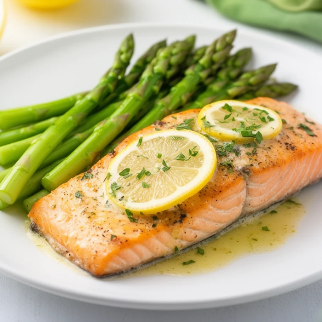 Lemon Butter Salmon with Asparagus