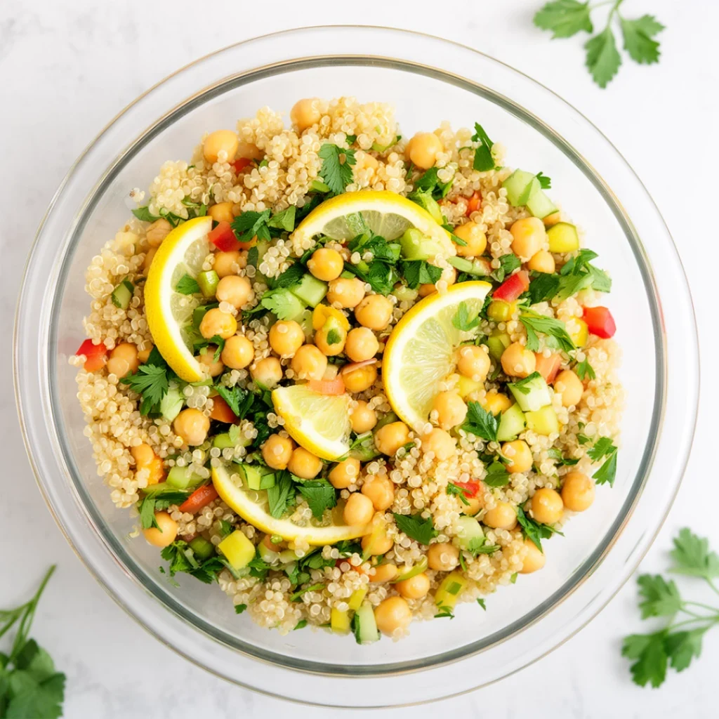Lemon Chickpea Quinoa Salad