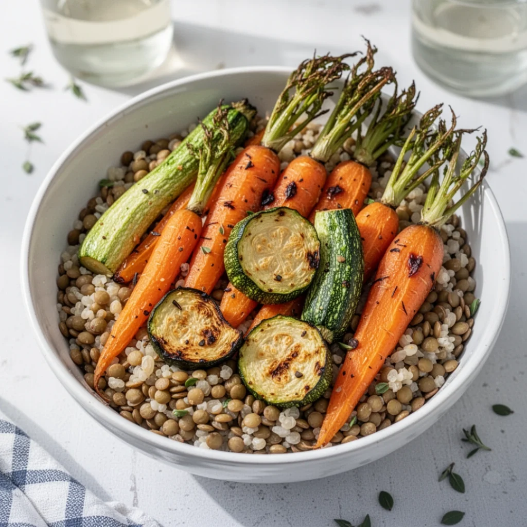 Lentil Roasted Vegetable Bowl