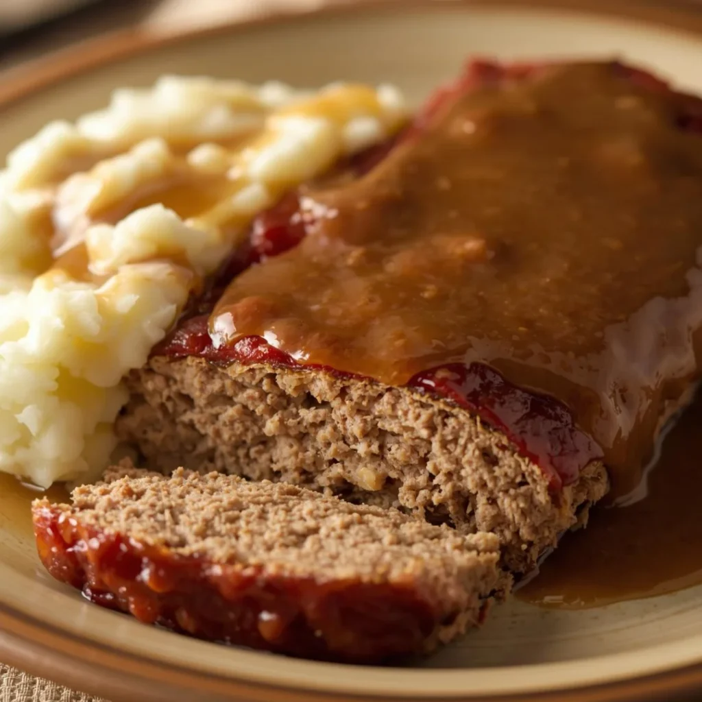 Meatloaf with Brown Gravy