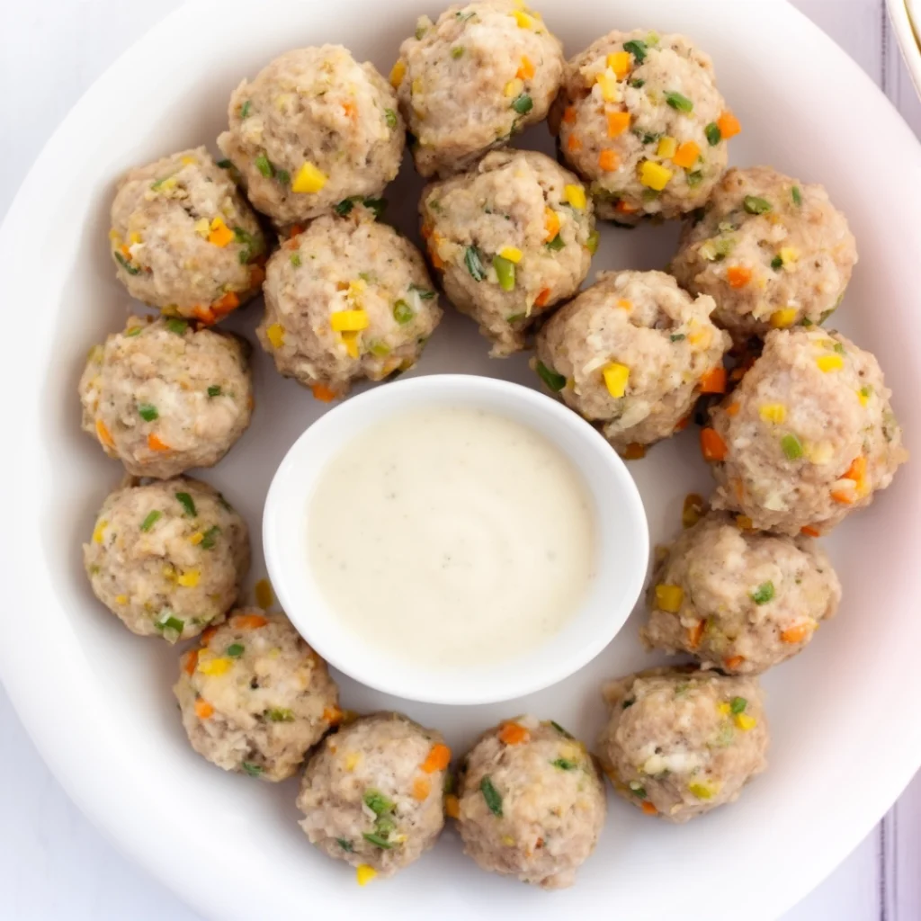Mini Turkey Meatballs with Hidden Veggies