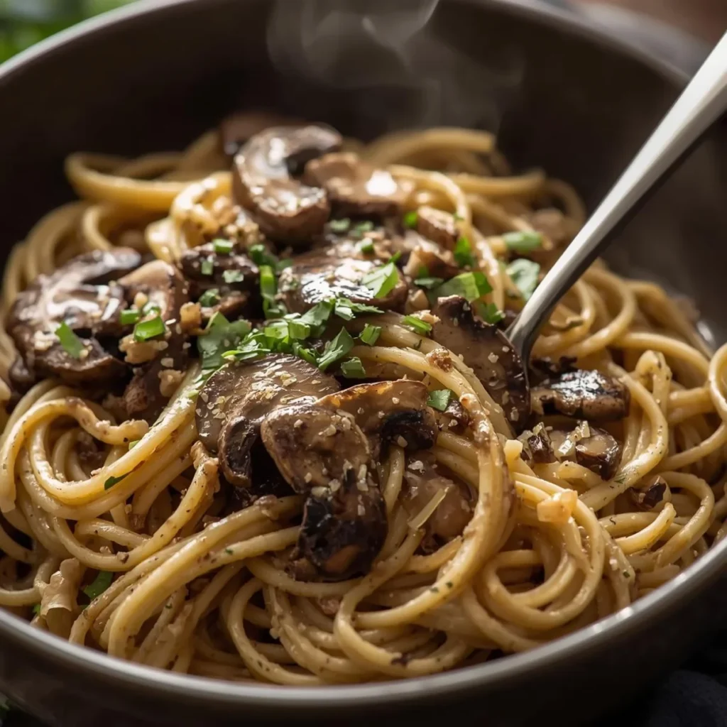 Mushroom Garlic Pasta