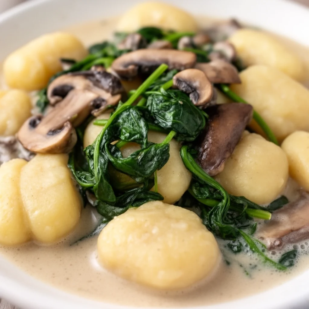 Mushroom Spinach Gnocchi