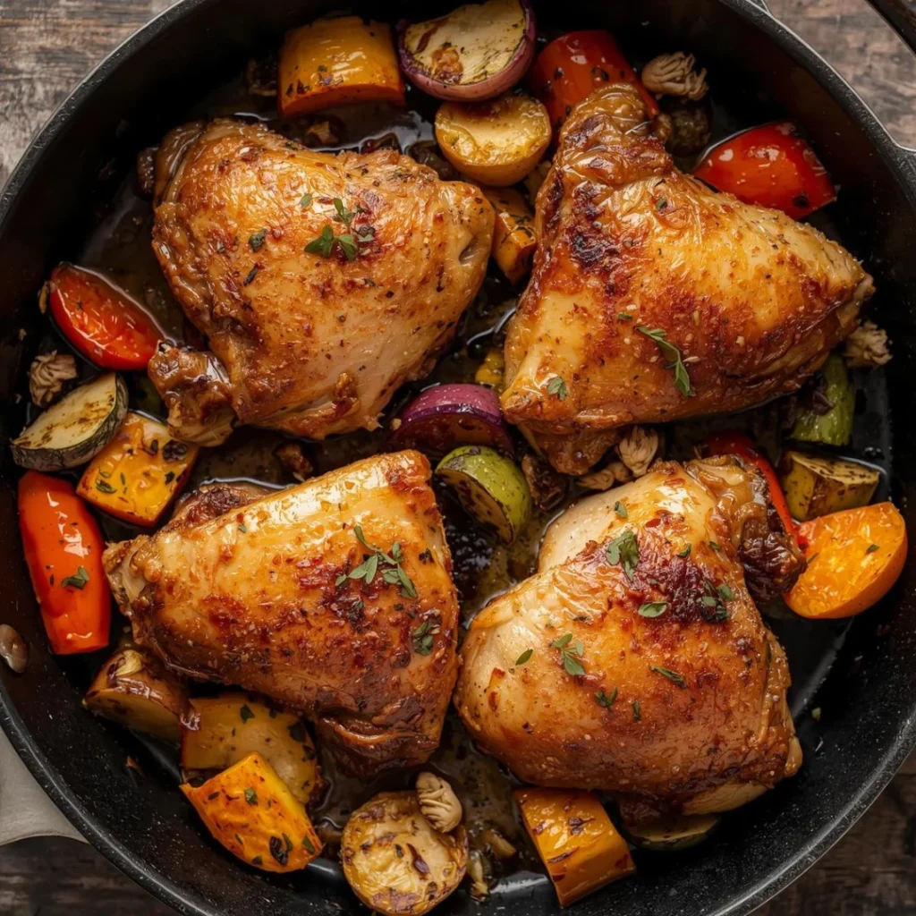 One Pan Baked Chicken Thighs