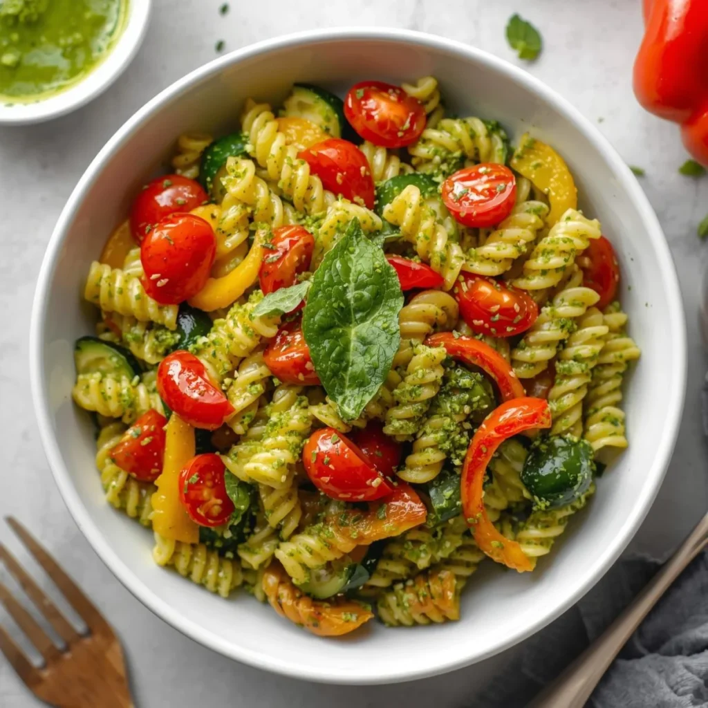 Pesto Pasta with Veggies