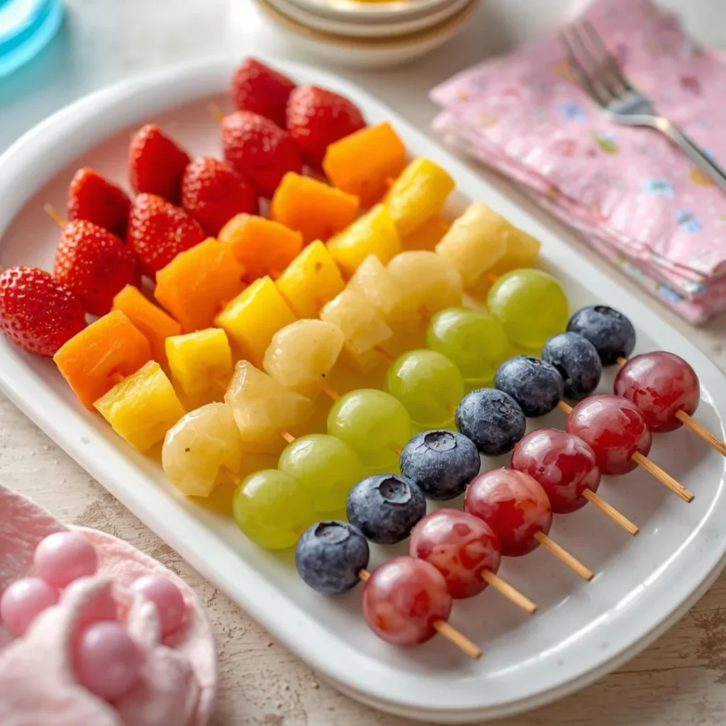 Rainbow Fruit Skewers