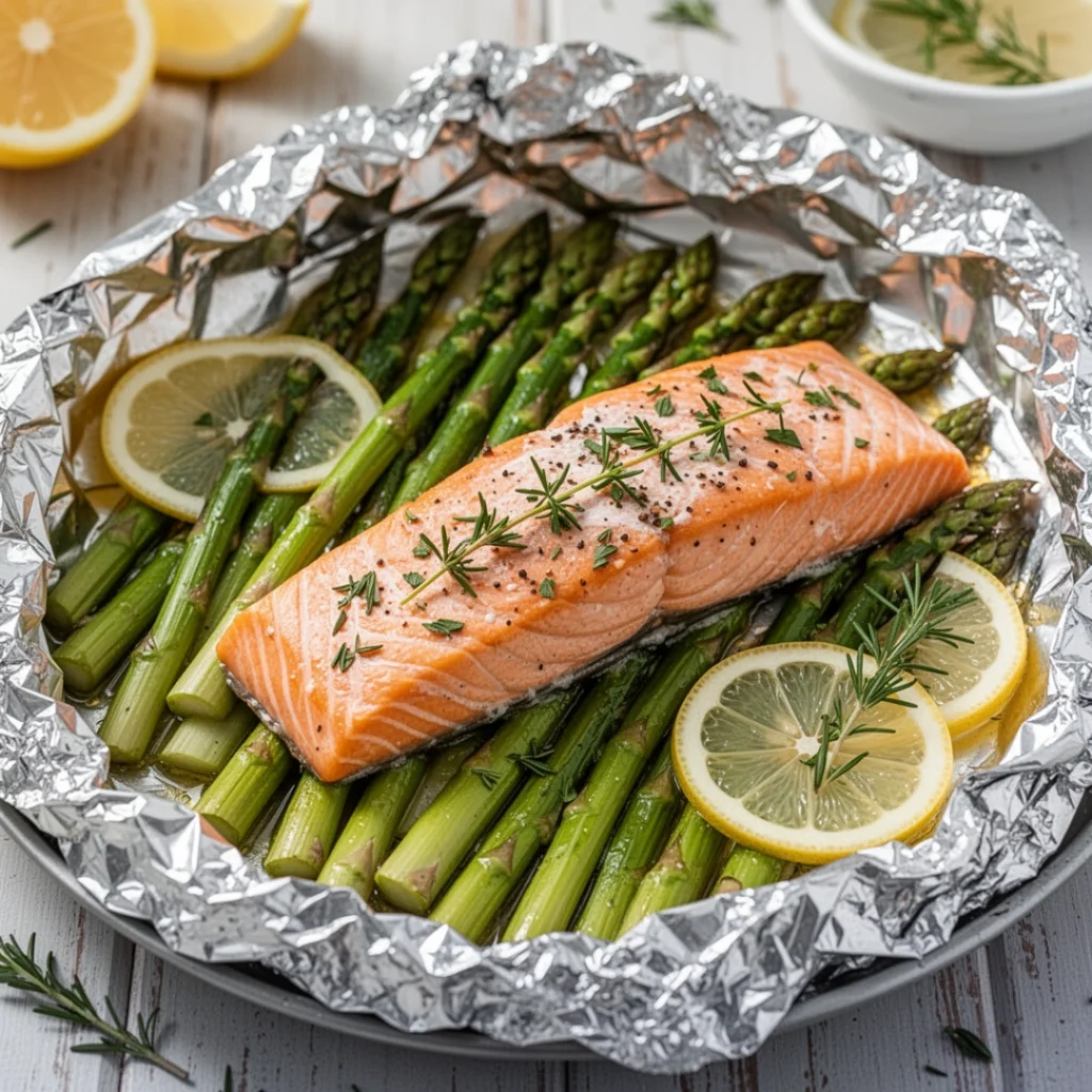 Salmon Asparagus Foil Packets