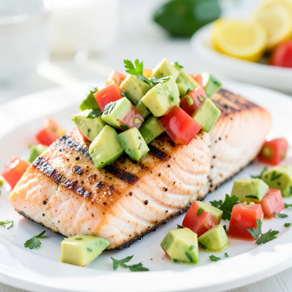 Salmon with Avocado Salsa