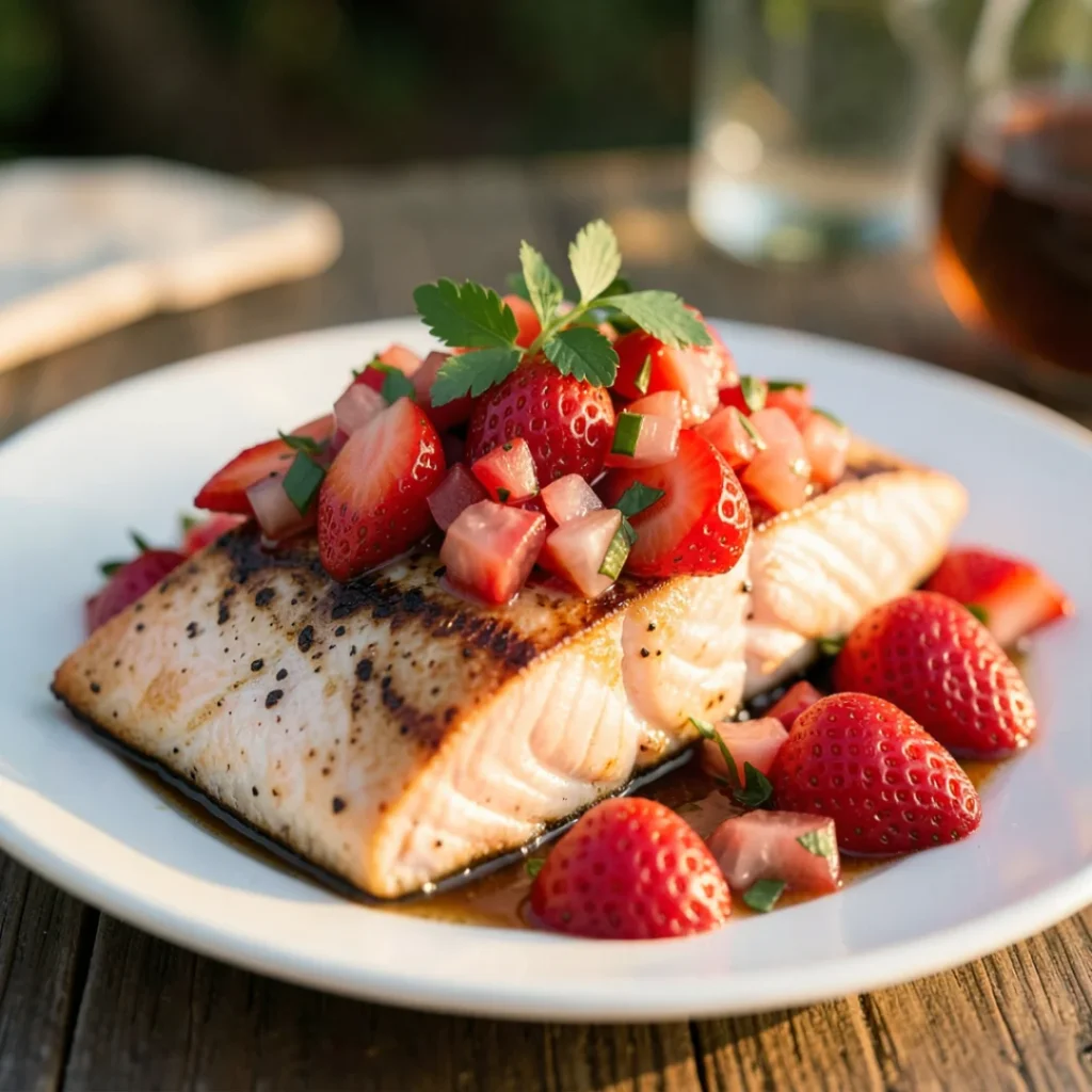 Salmon with Strawberry Salsa