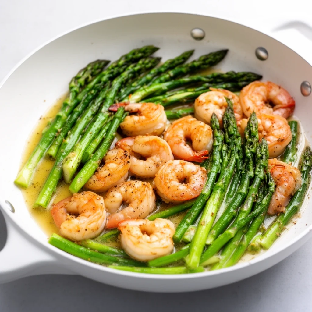 Shrimp Asparagus Skillet