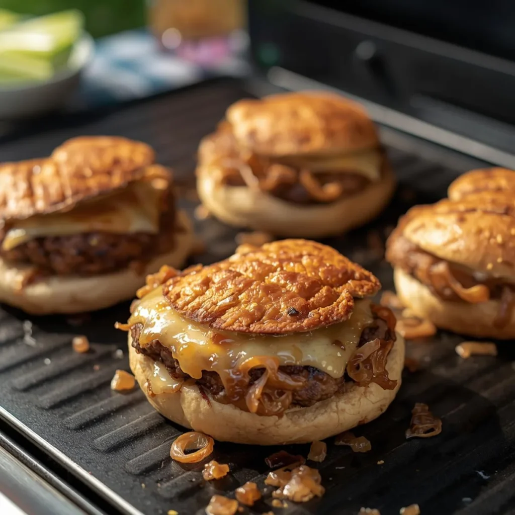 Smash Burgers with Caramelized Onions