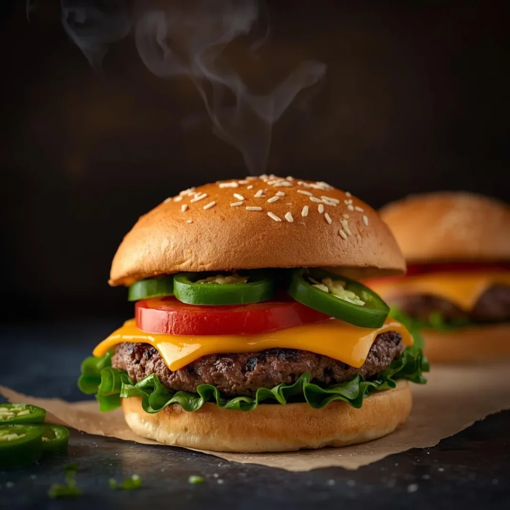 Spicy Jalapeno Pepper Jack Burgers