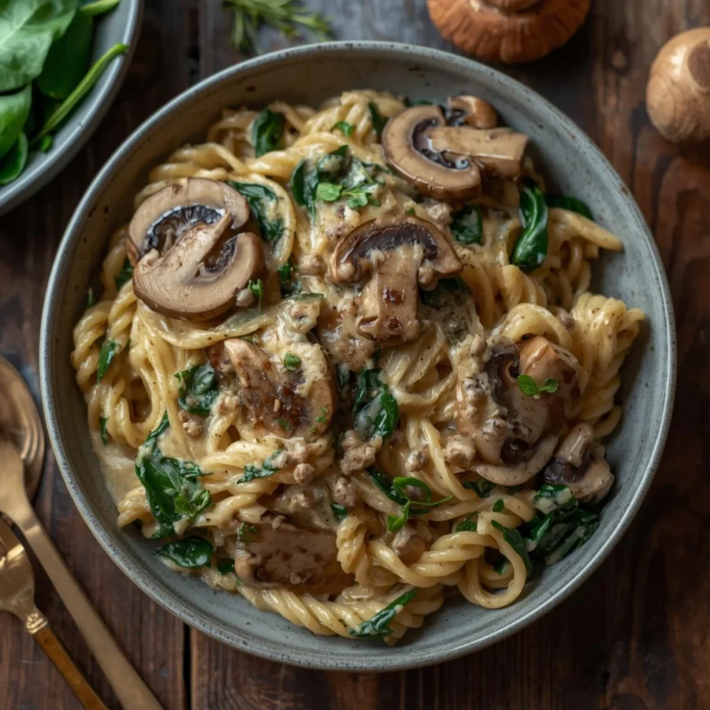 Spinach Mushroom Alfredo