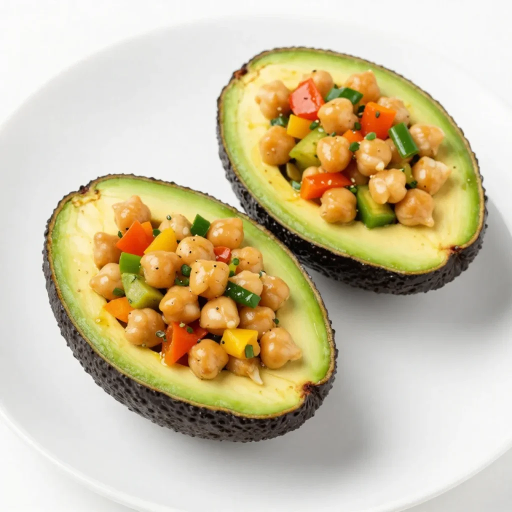 Stuffed Avocado with Chickpeas