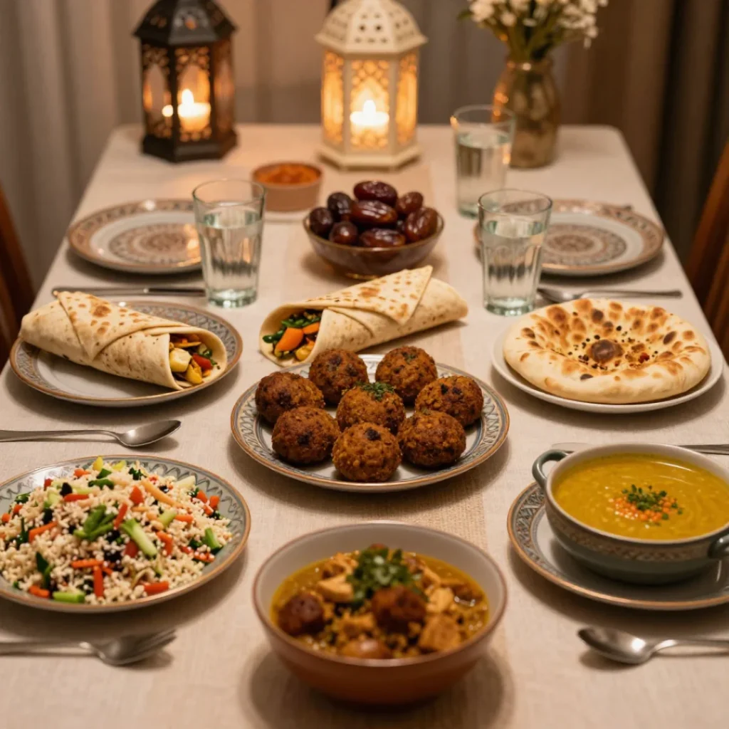 cozy Middle Eastern Ramadan iftar