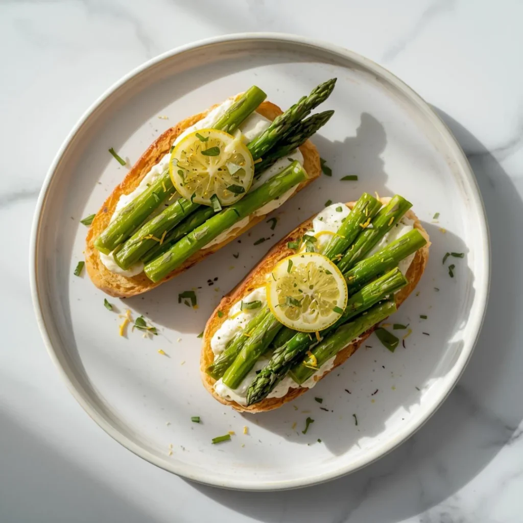 Asparagus Lemon Ricotta Toast