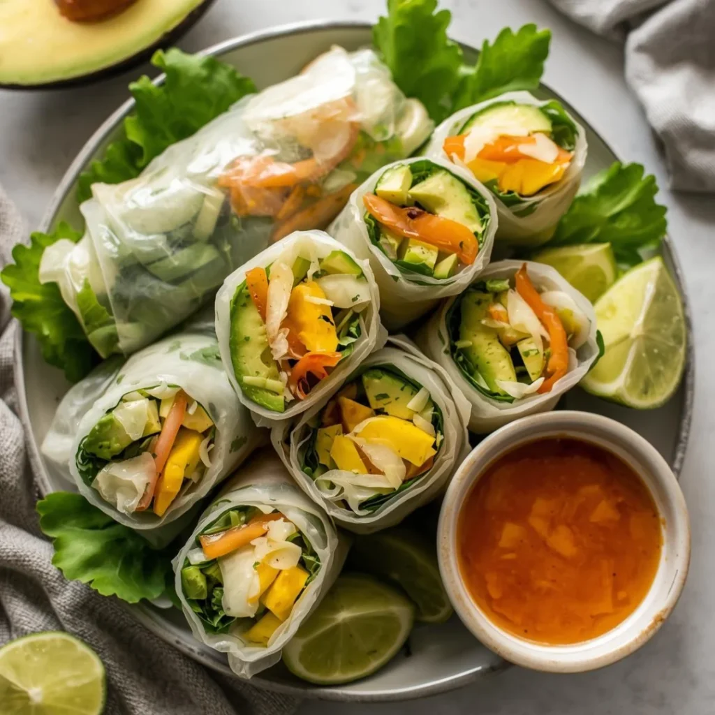 Avocado Mango Fresh Spring Rolls
