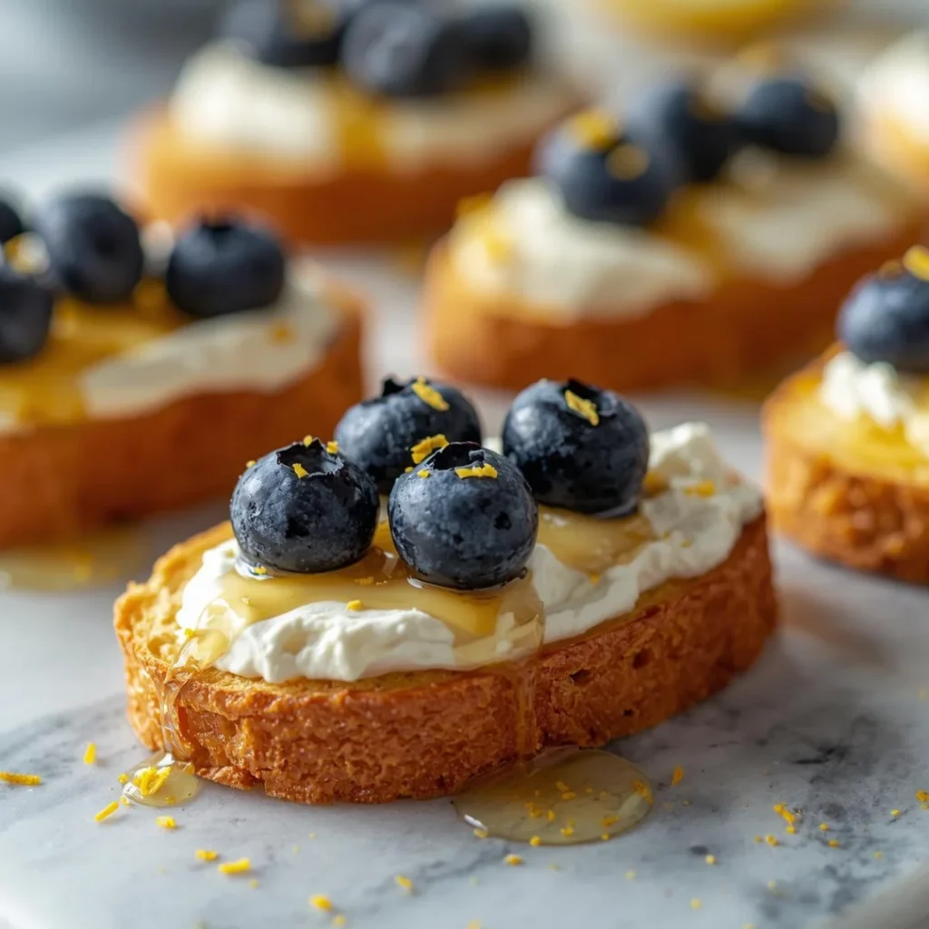 Blueberry Goat Cheese Crostini