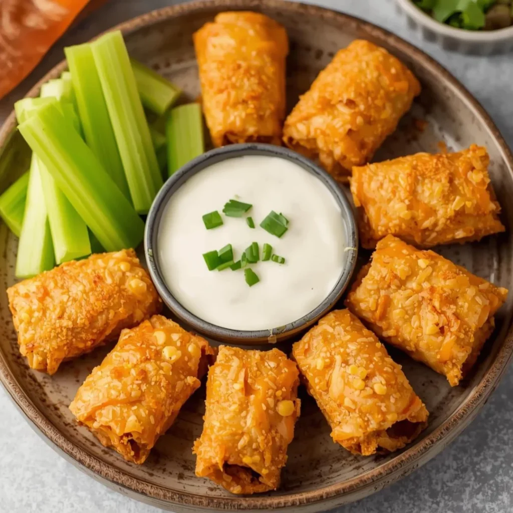 Buffalo Chicken Spring Roll Bites