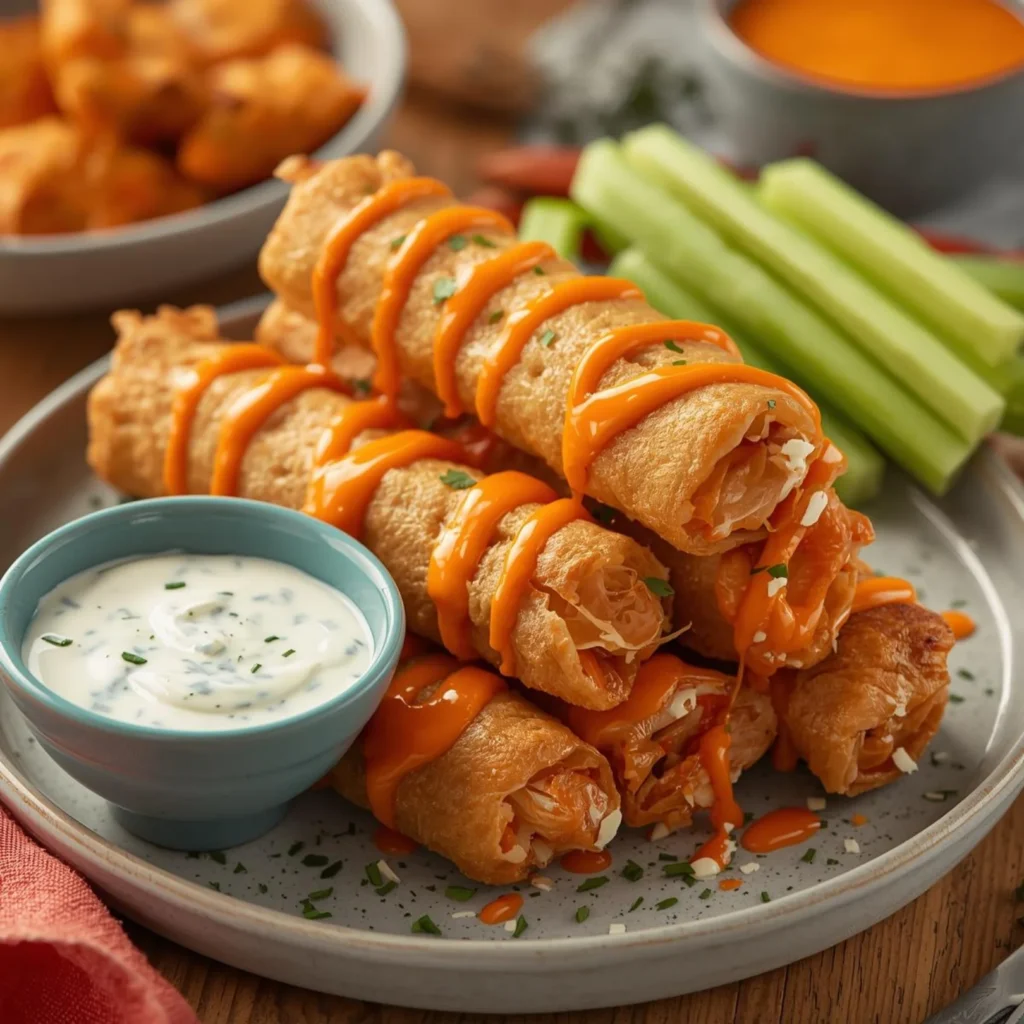 Buffalo Chicken Spring Rolls