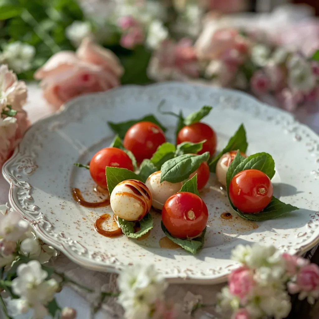Caprese Skewers with Fresh Basil
