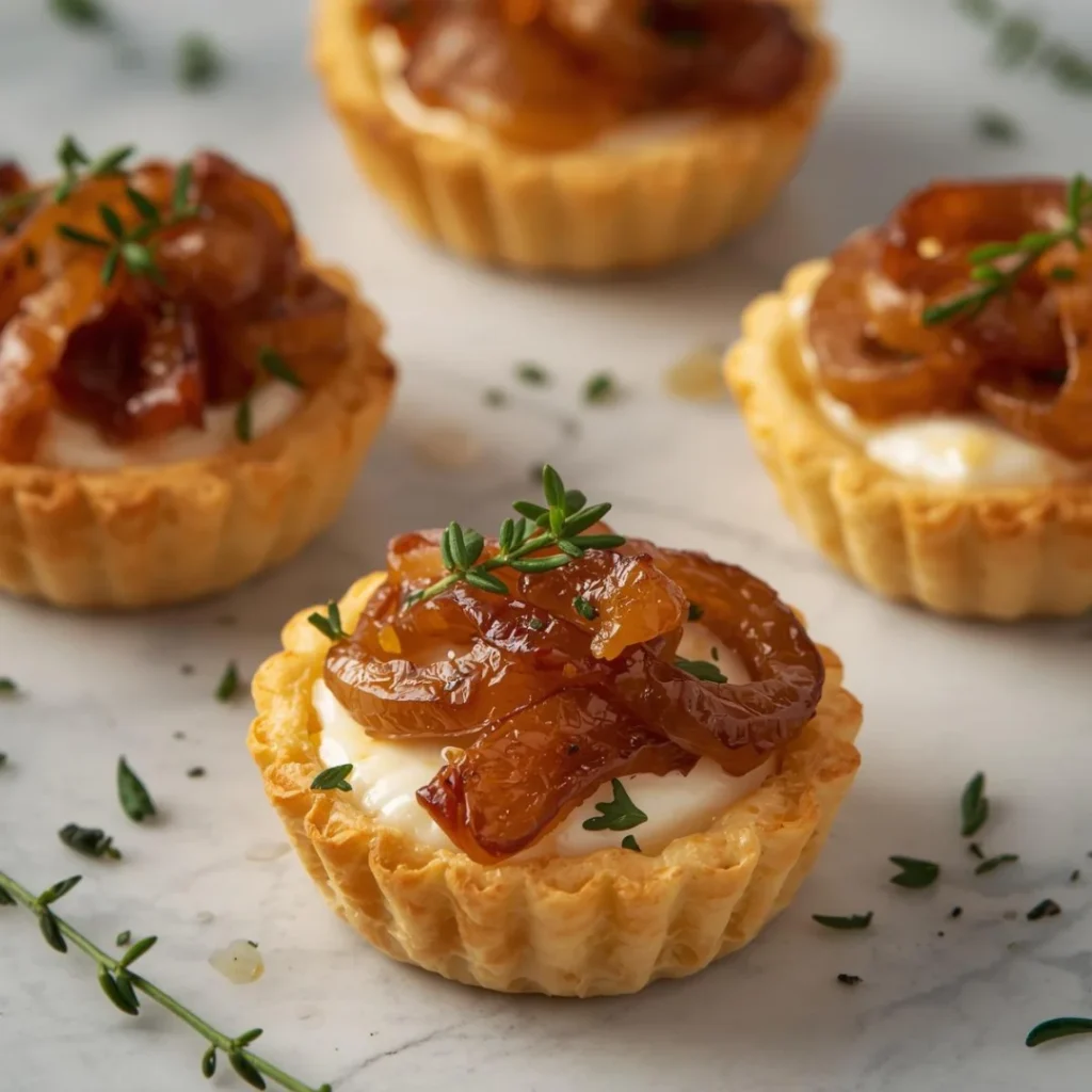 Caramelized Onion Goat Cheese Tarts