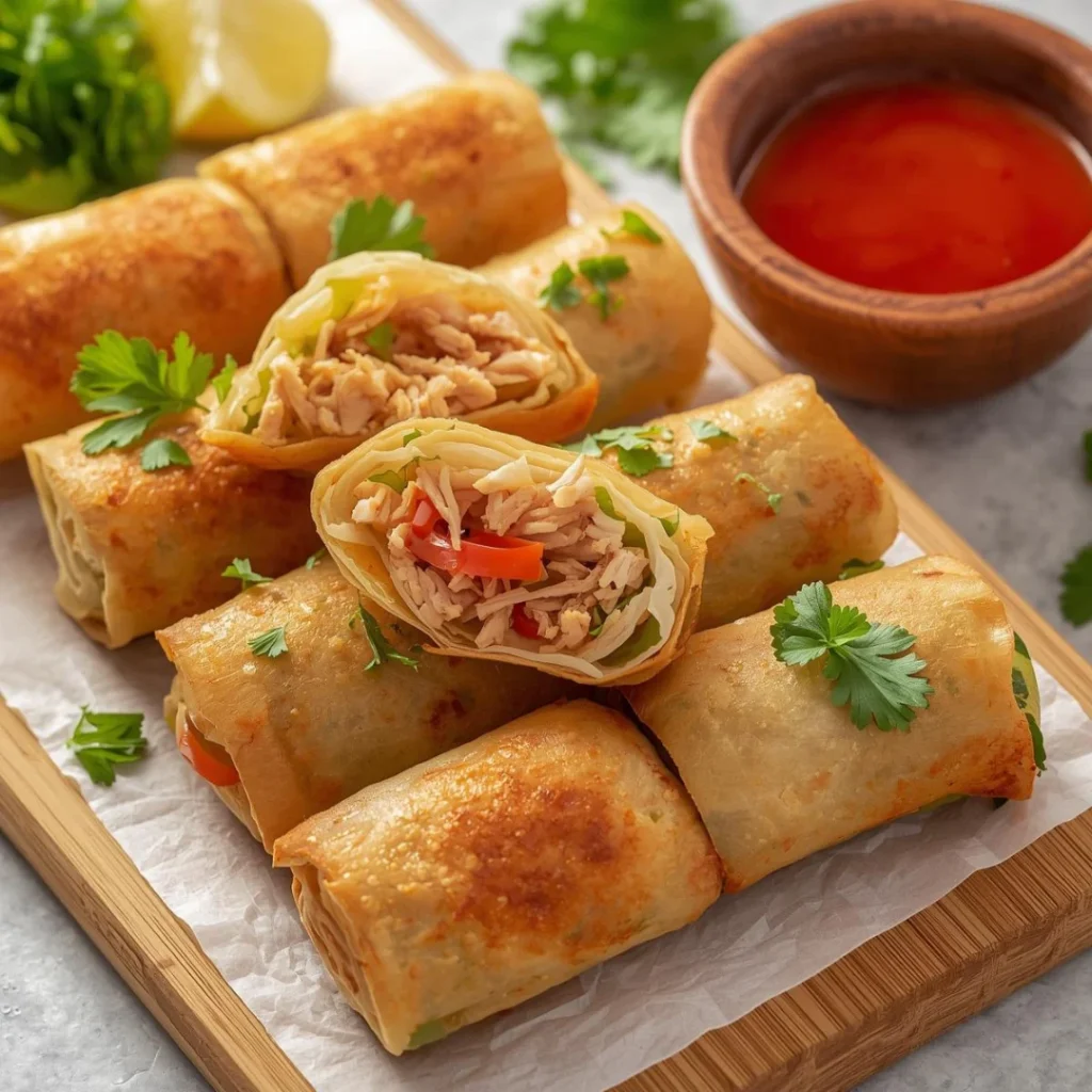 Chicken Cabbage Mini Spring Rolls