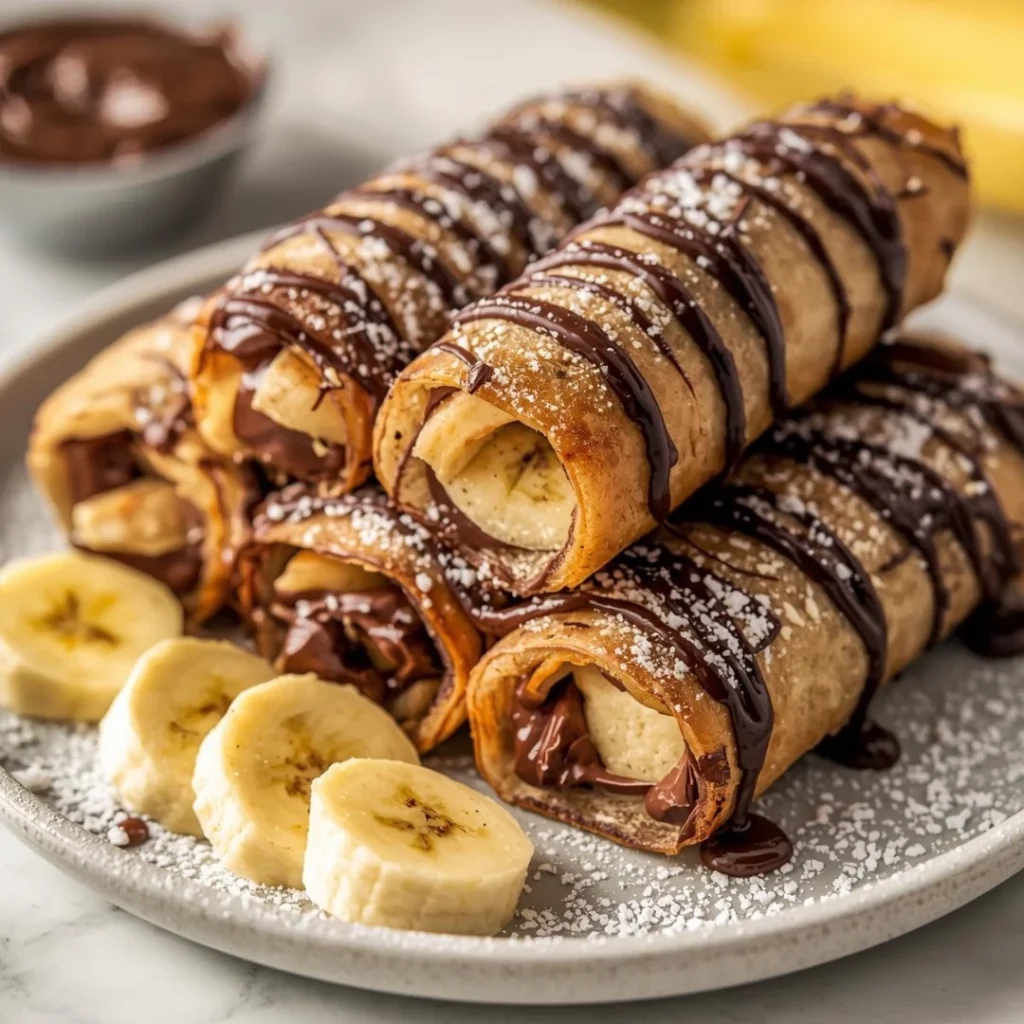 Chocolate Banana Spring Rolls