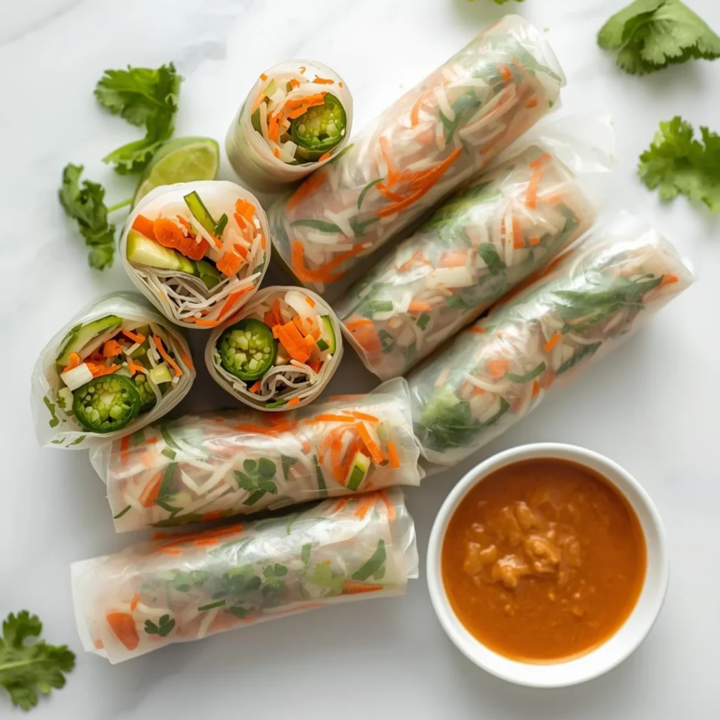 Classic Vietnamese Vegetable Spring Rolls