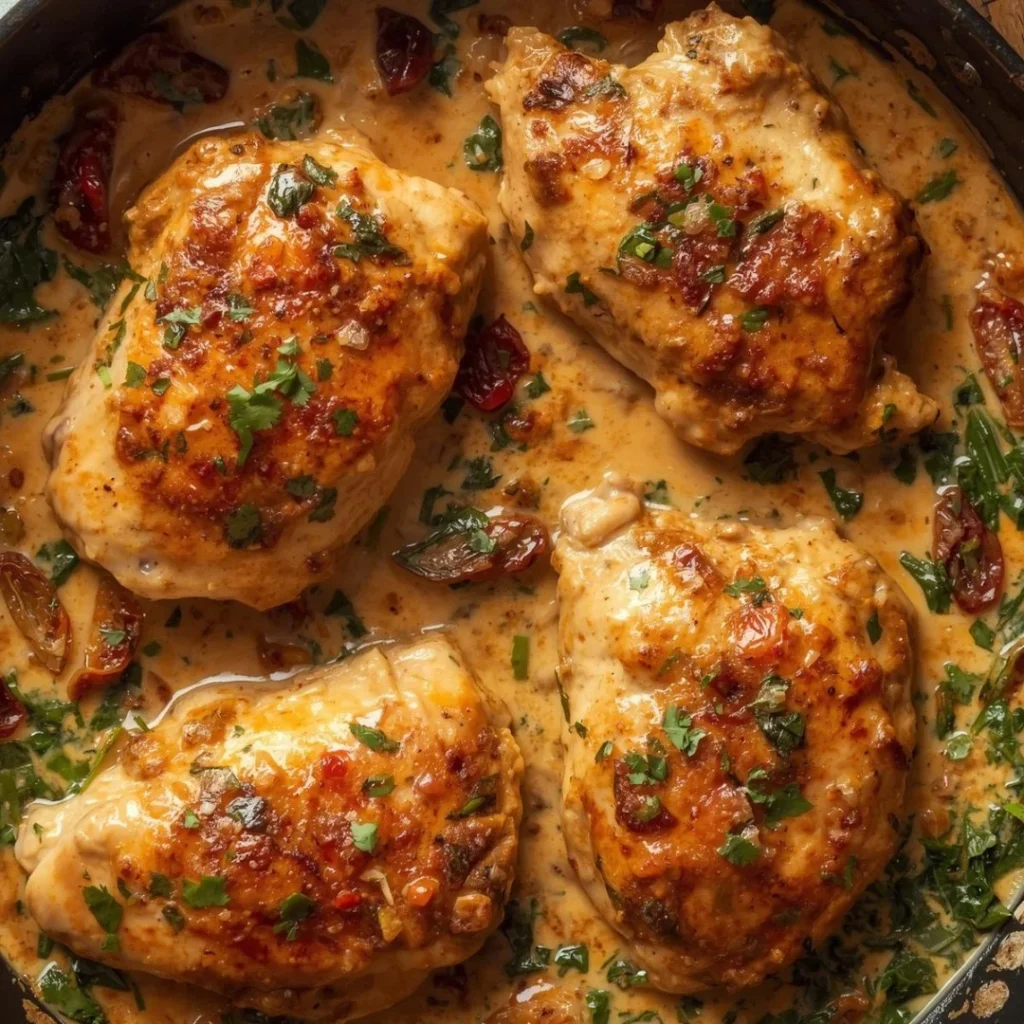 Creamy Tuscan Chicken Thighs