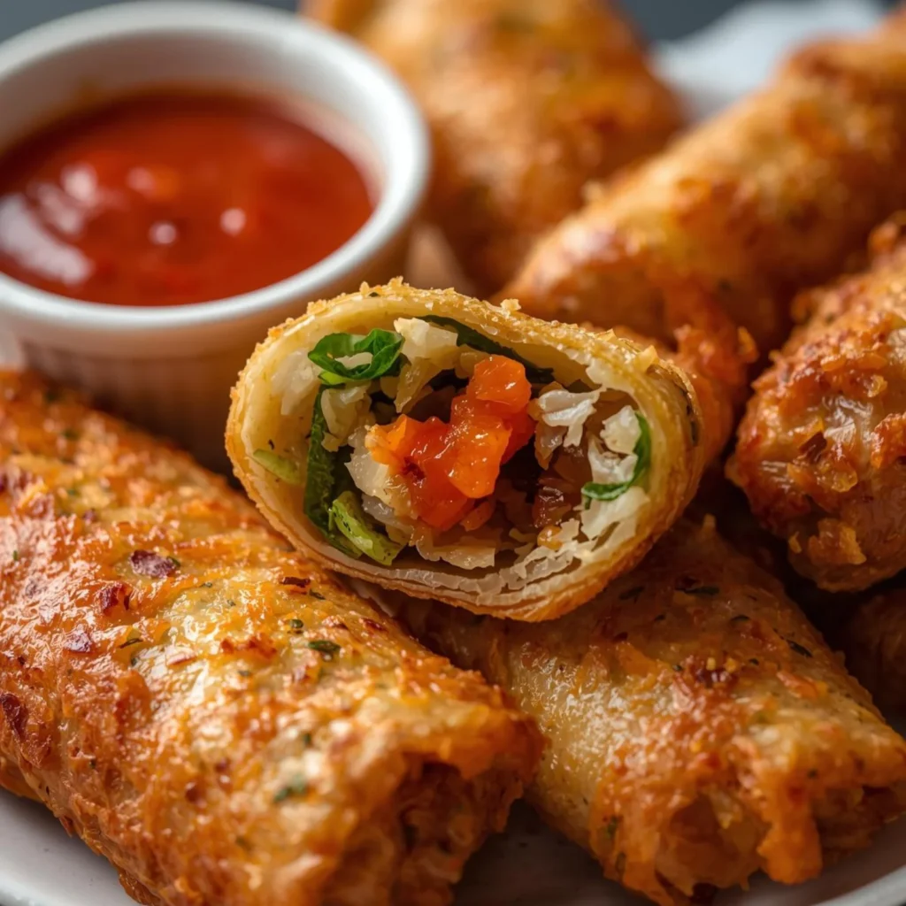 Crispy Baked Vegetable Spring Rolls