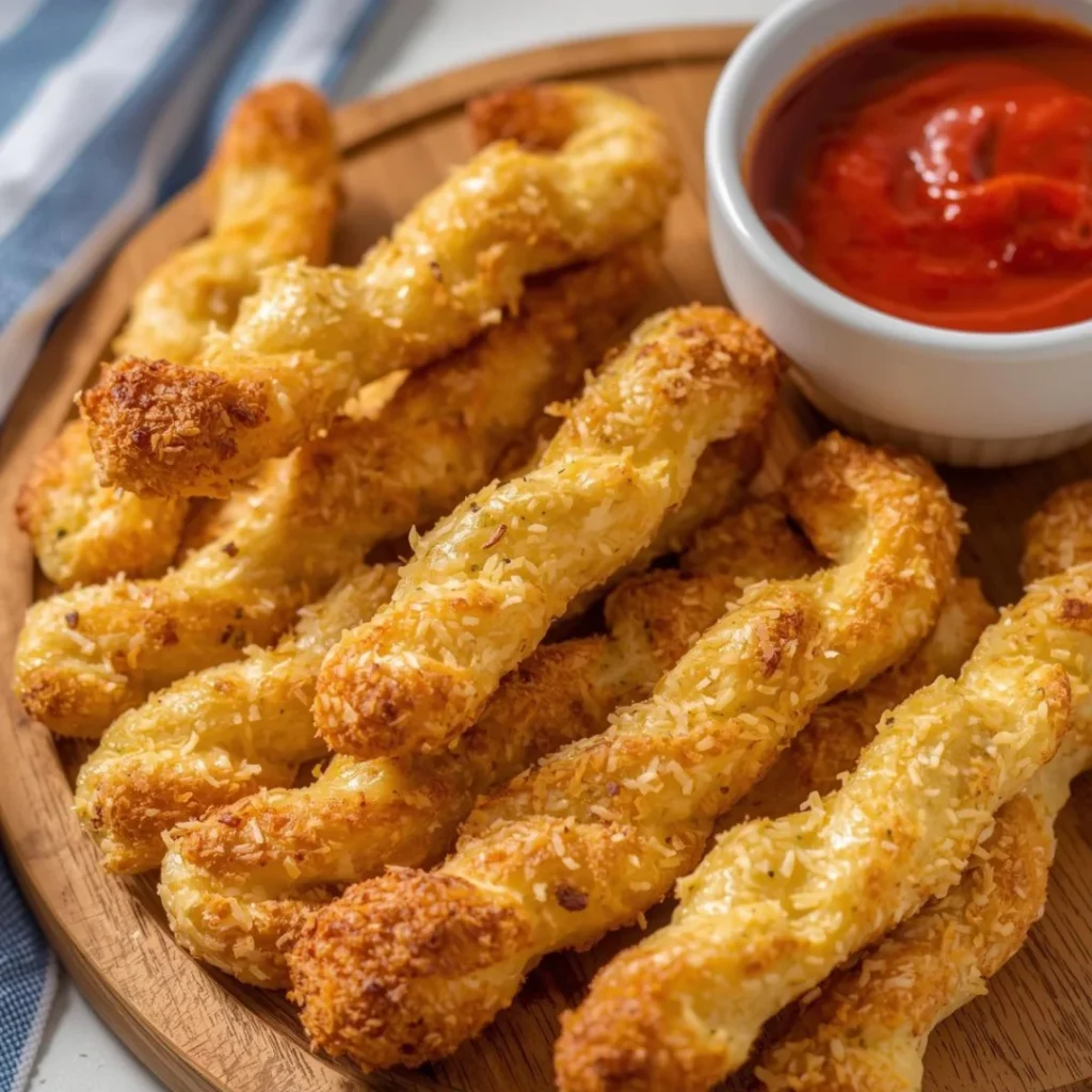 Crunchy Parmesan Breadstick Twists