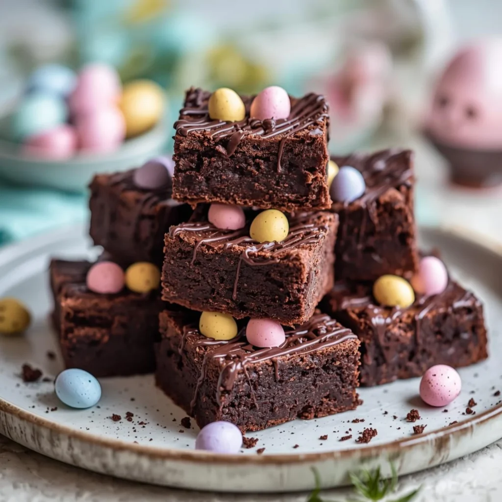 Dairy Free Chocolate Easter Brownies