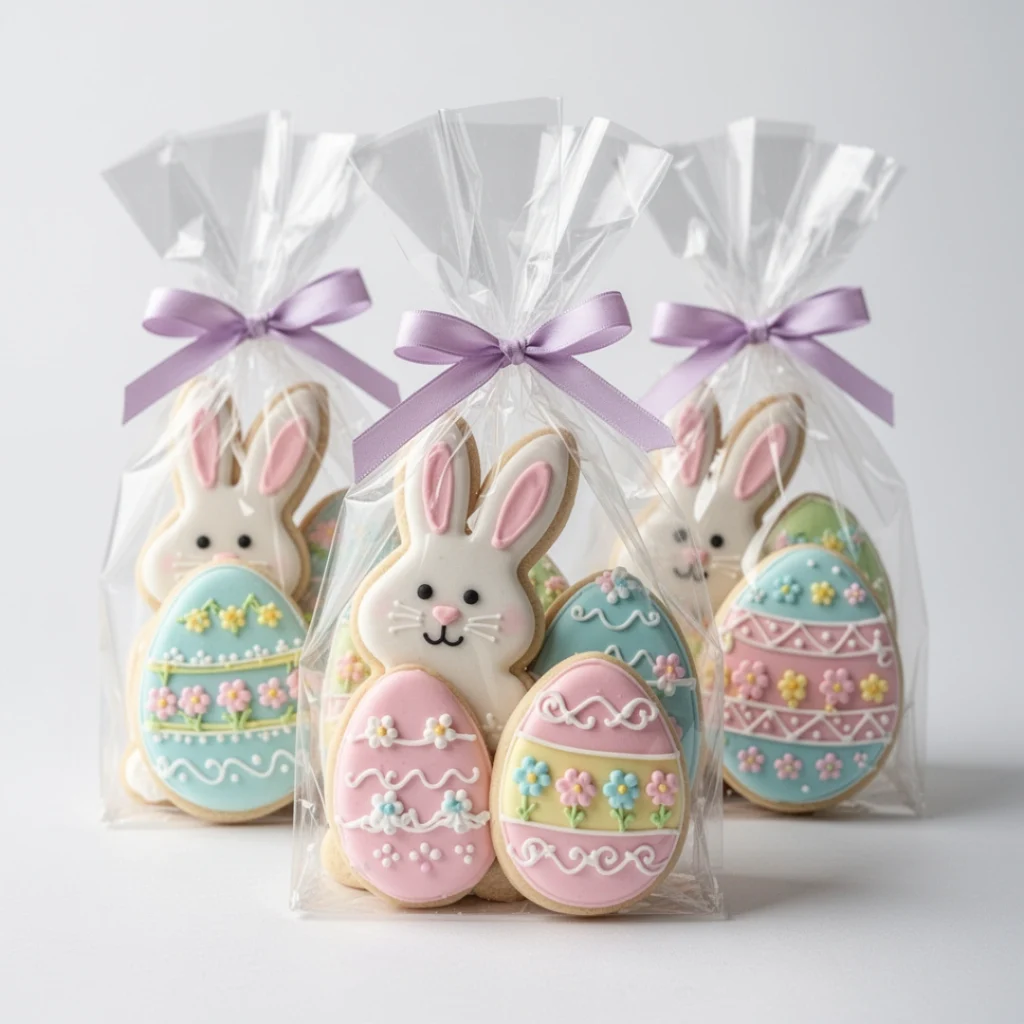 Decorated Easter Sugar Cookies Bunny Egg Shapes