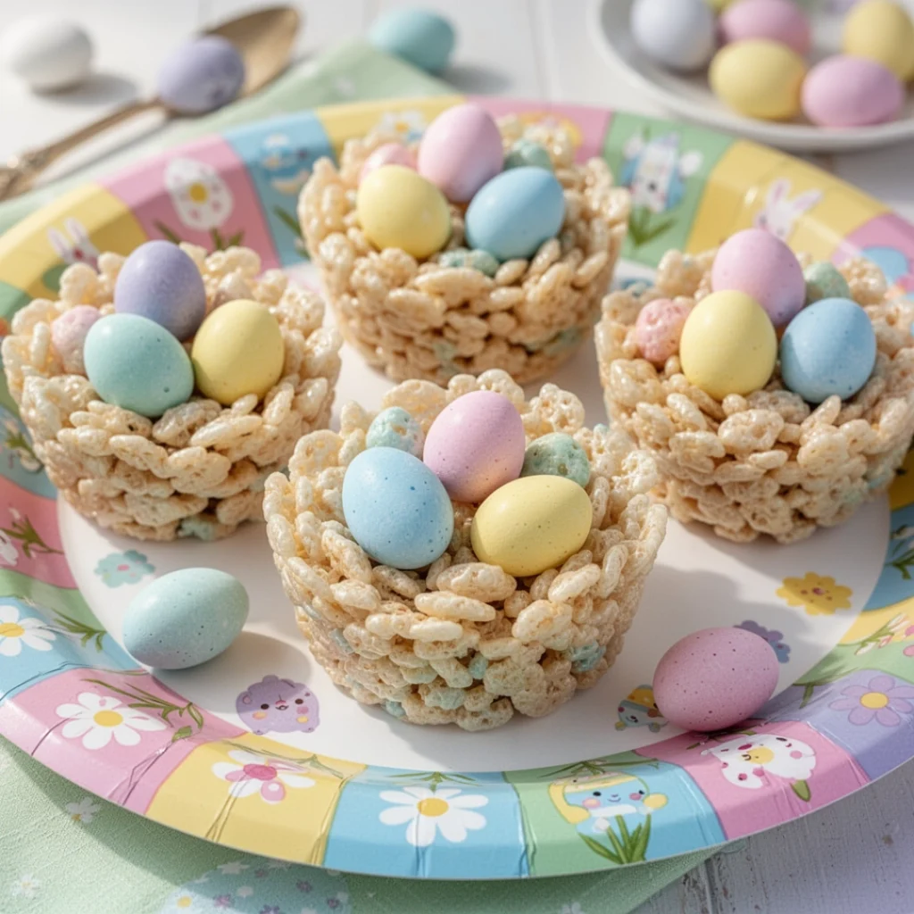 Easter Rice Krispie Nests