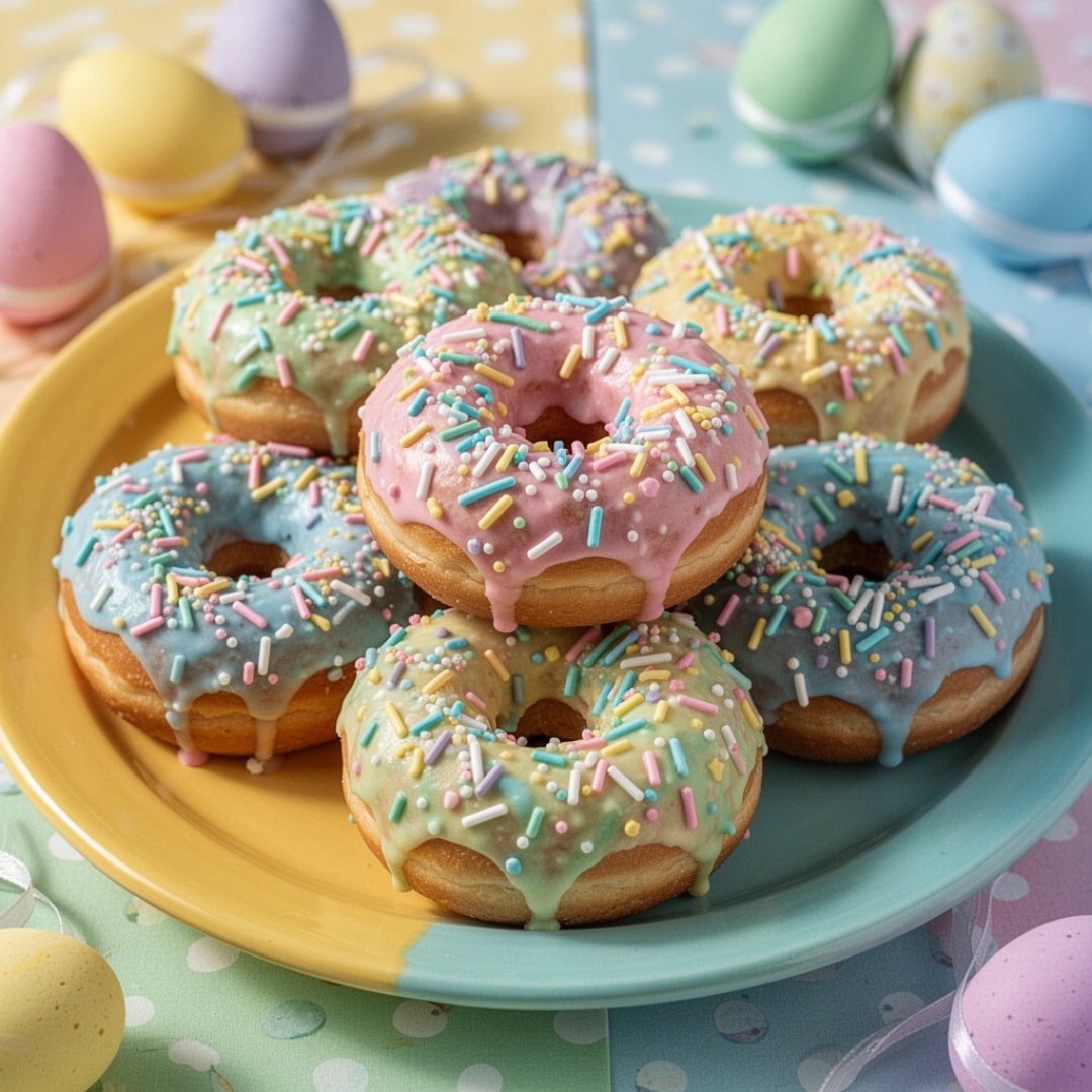 Easter Sprinkle Donuts