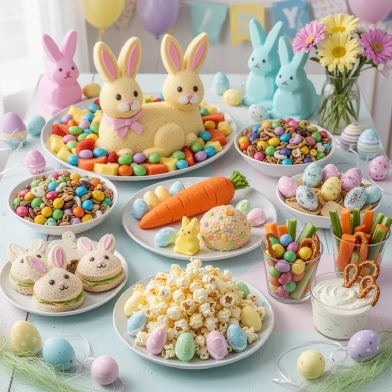 Easter snack table for kids