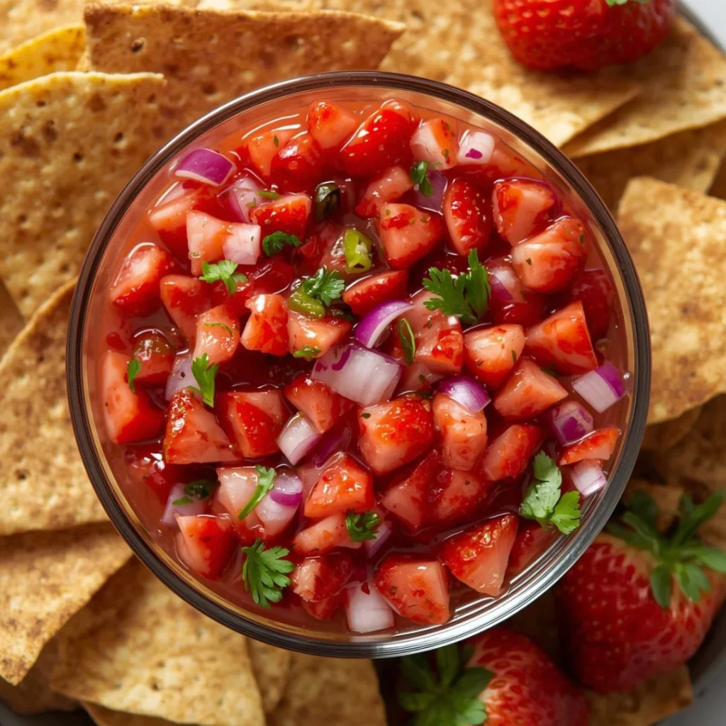 Fresh Strawberry Salsa Dip