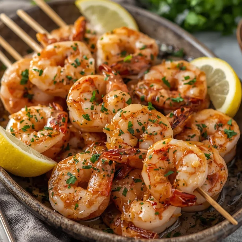 Garlic Herb Shrimp Skewers