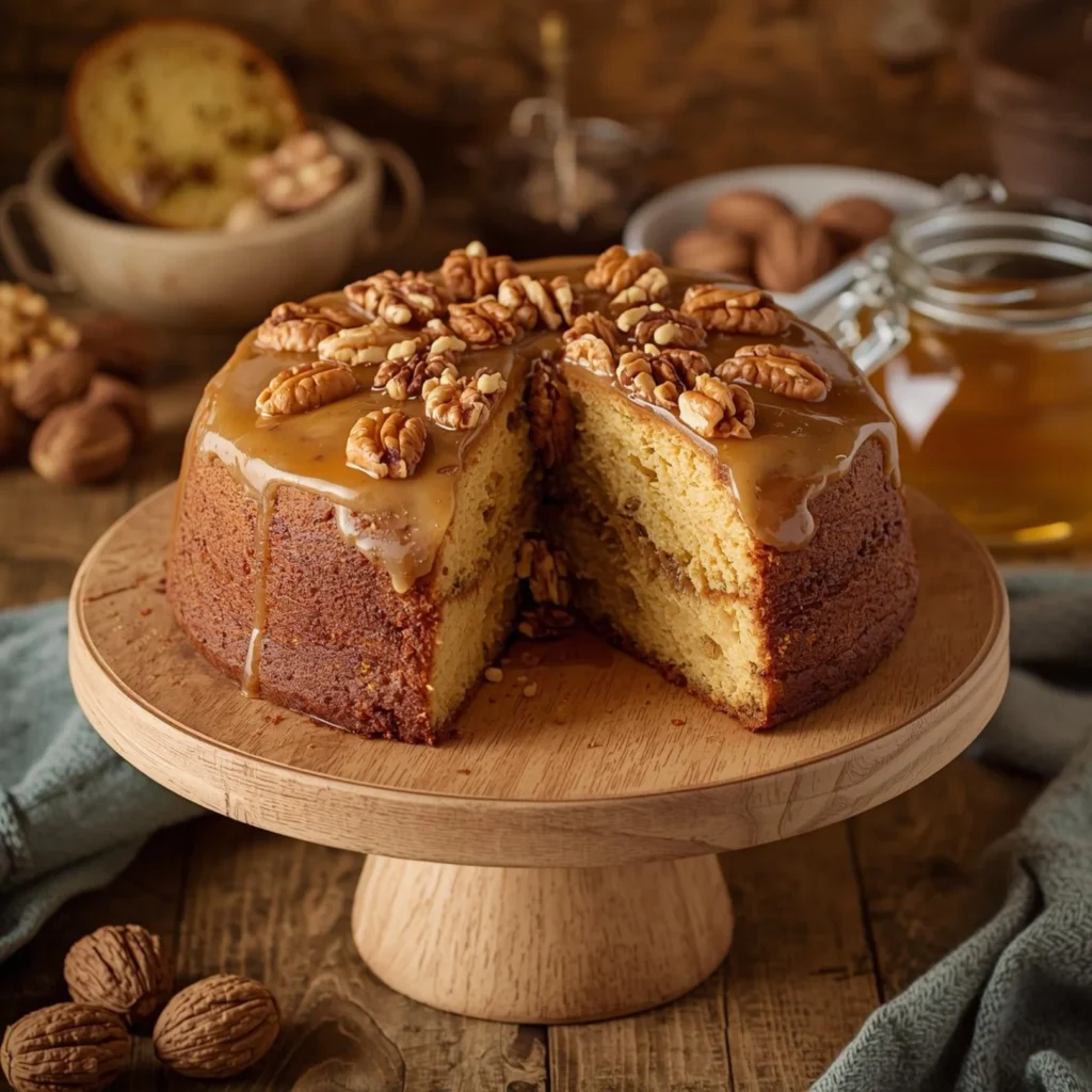 Greek Honey Walnut Cake
