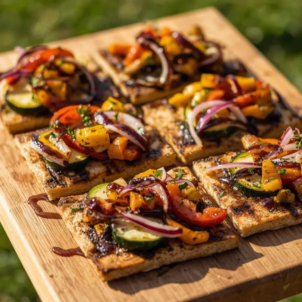 Grilled Veggie Flatbread Slices