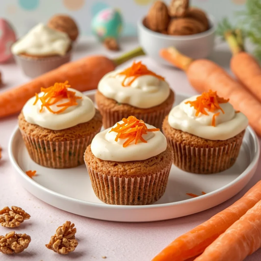 Healthy Carrot Cake Muffins