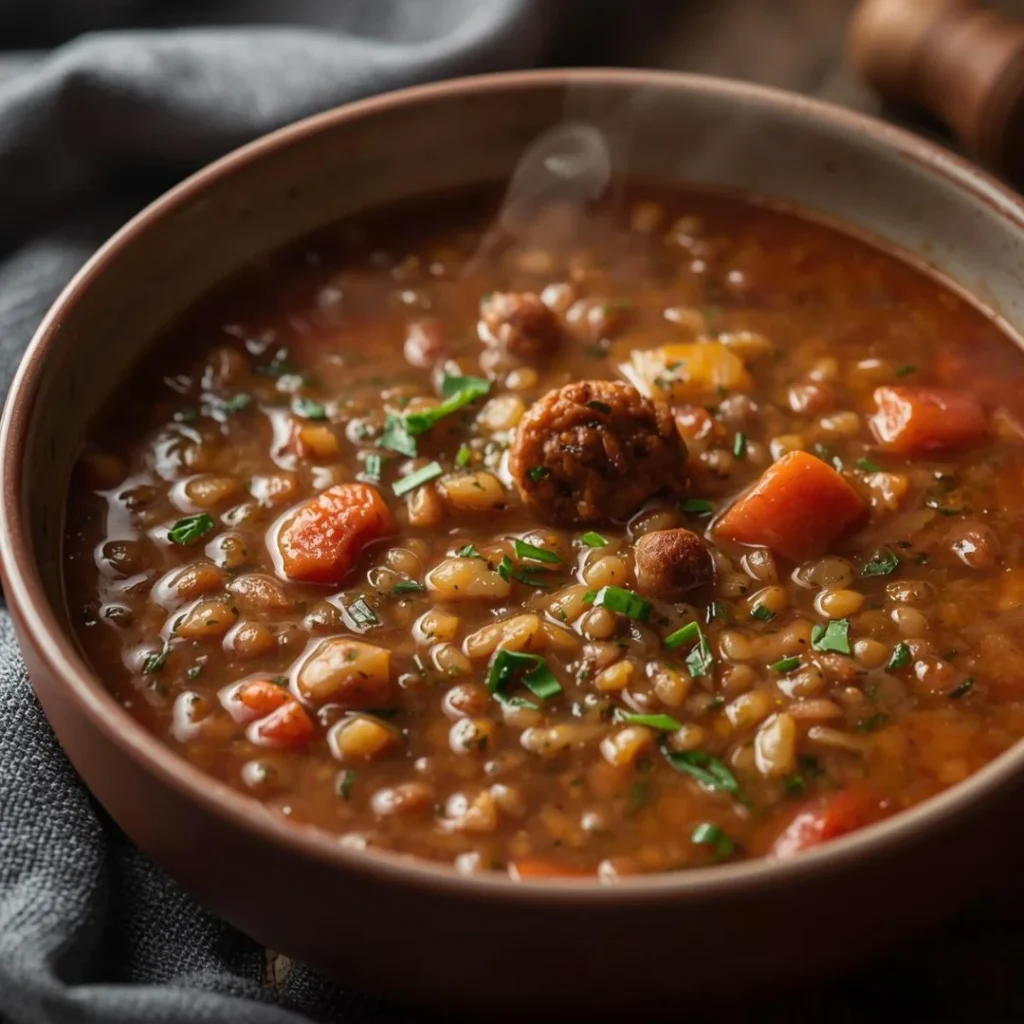 Hearty Lentil and Sausage Soup