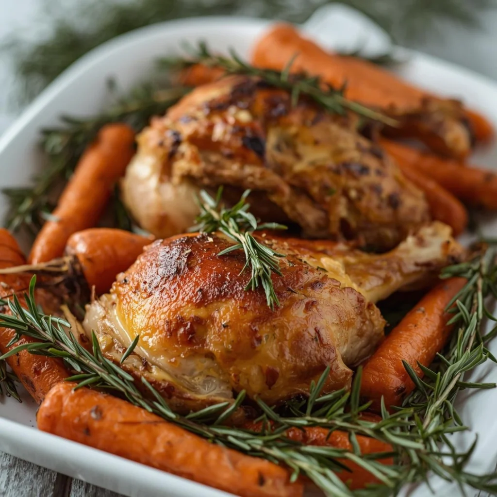 Herb Roasted Chicken with Carrots