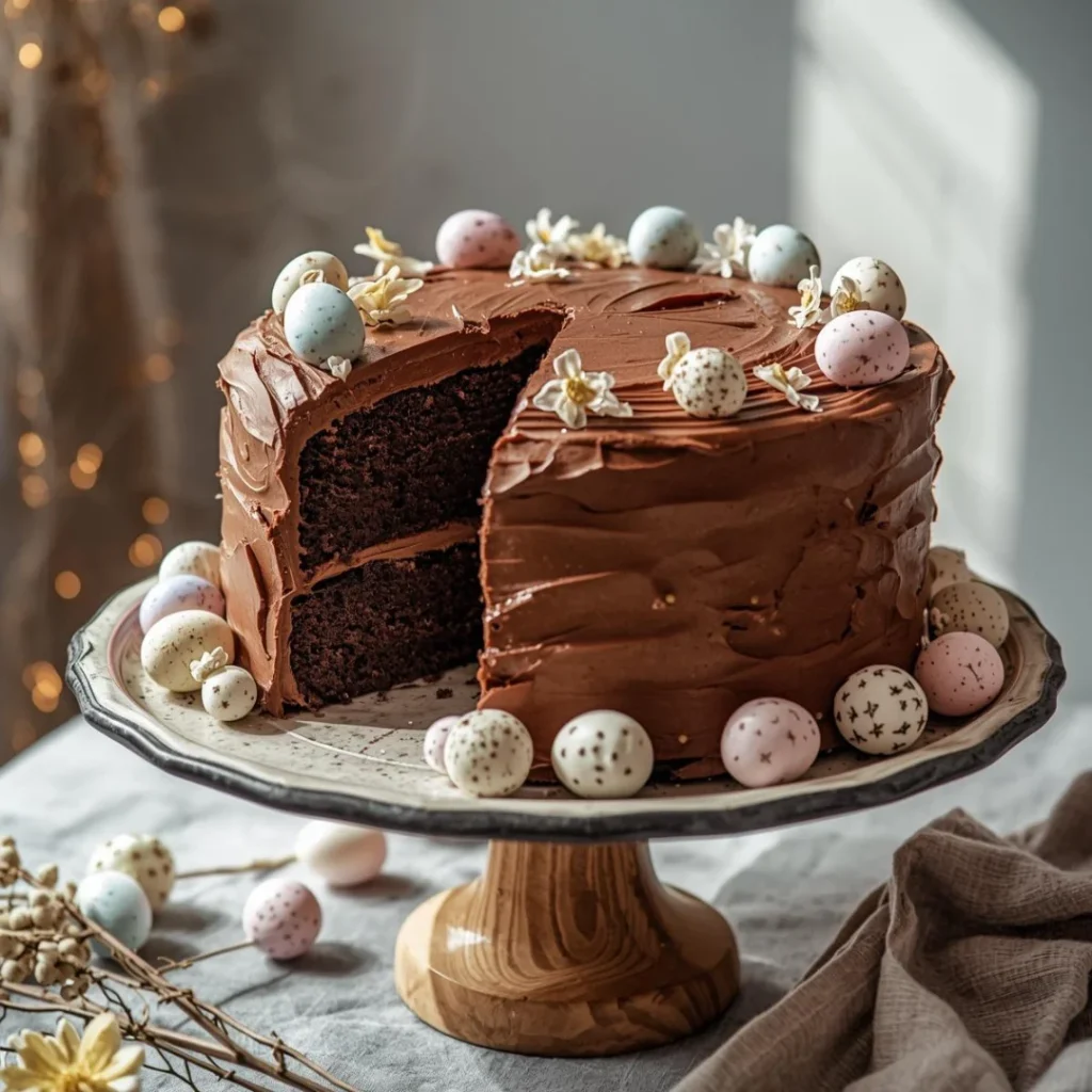 Homemade Chocolate Easter Cake