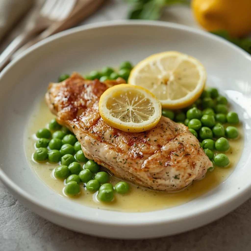 Lemon Chicken with Peas