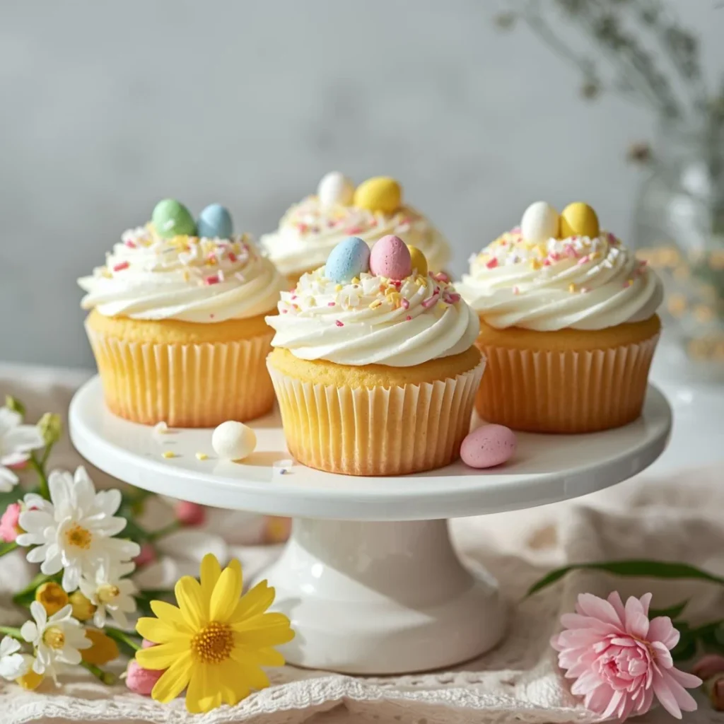 Lemon Coconut Easter Cupcakes