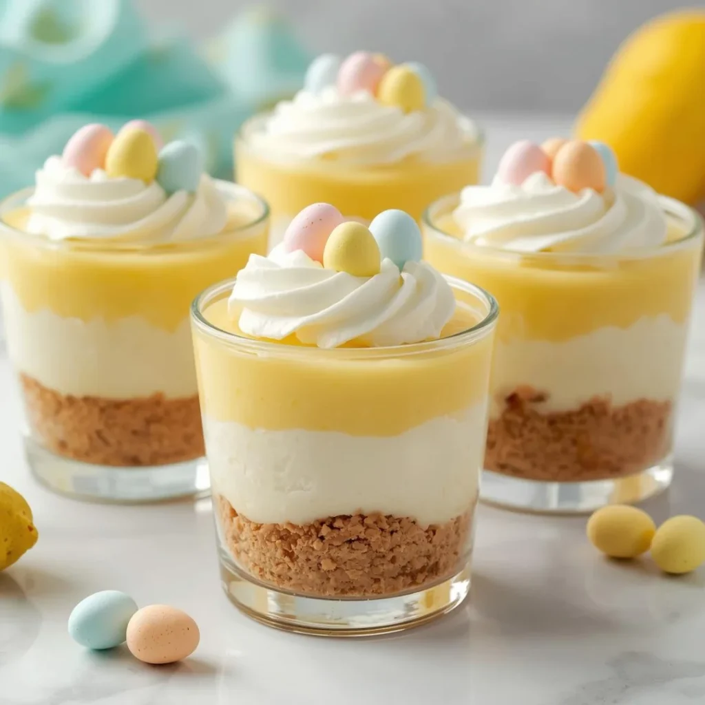 Lemon Easter Jello Cheesecake Cups