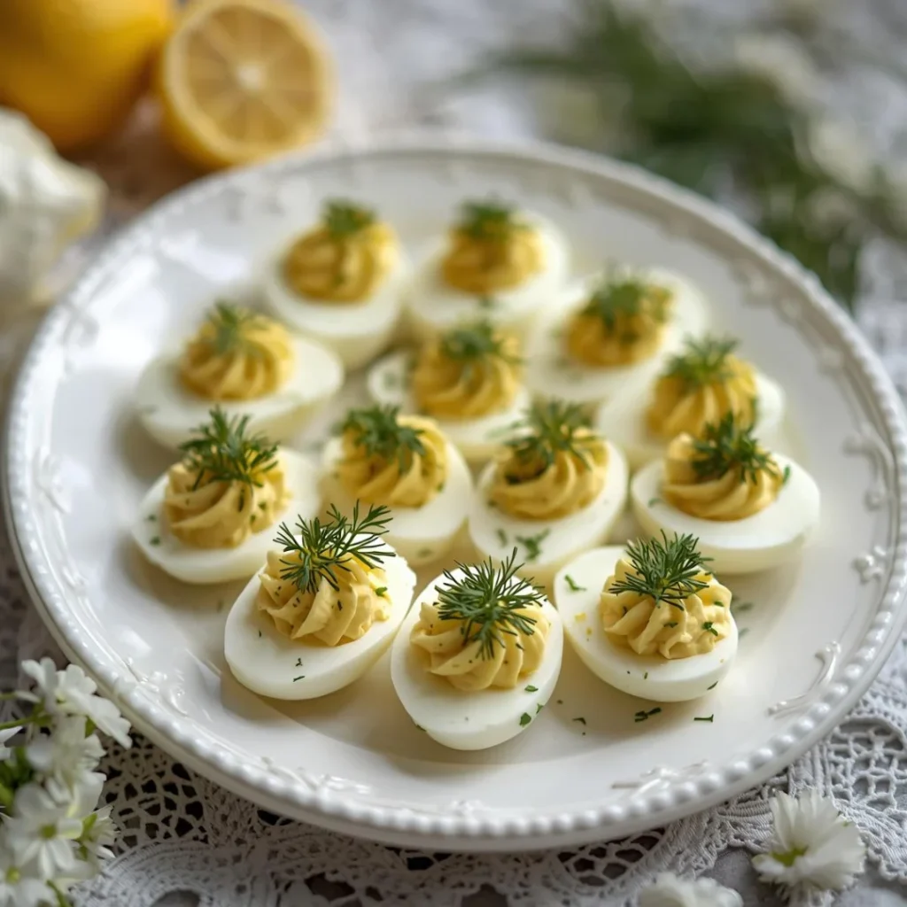 Lemon Herb Deviled Eggs