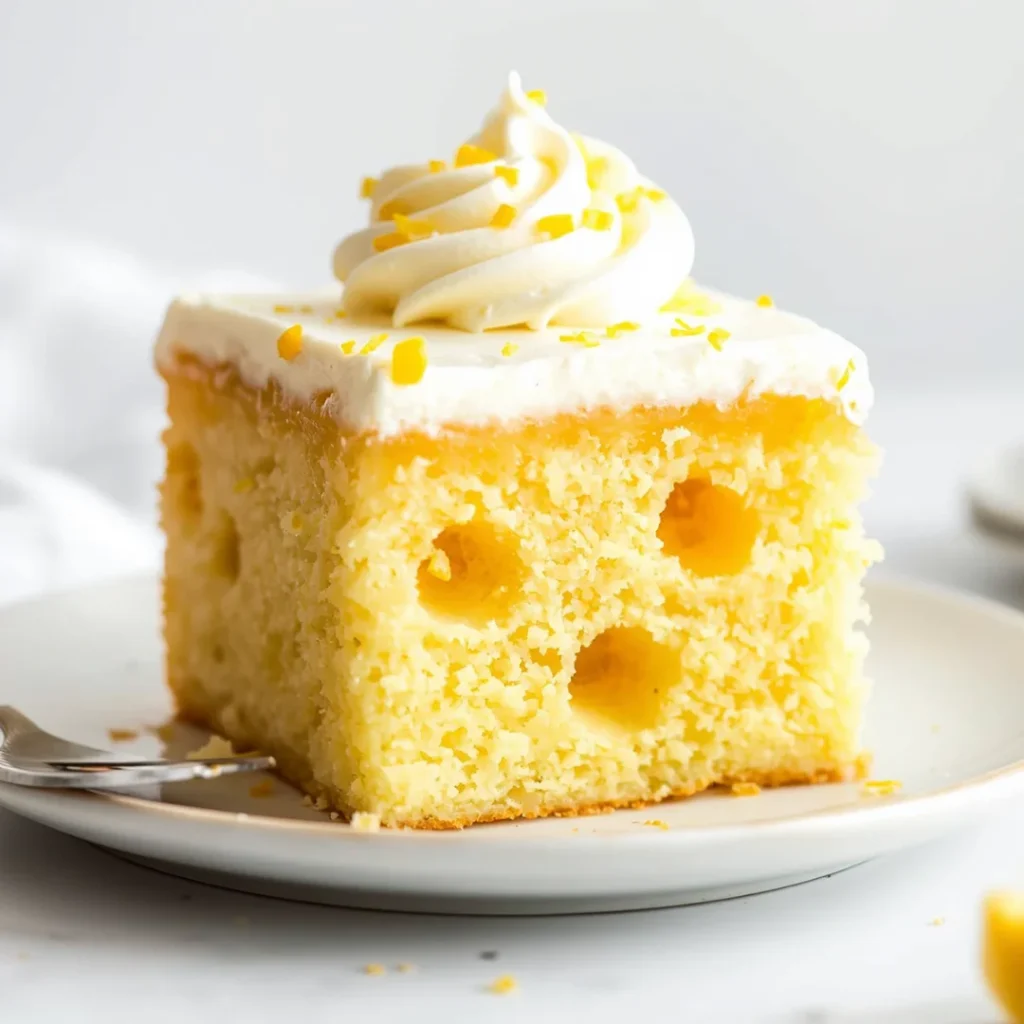 Lemon Jello Poke Cake